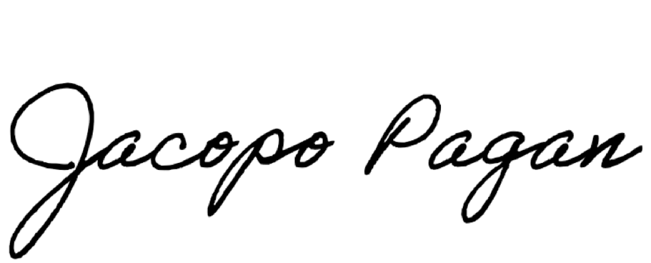 Firma di Jacopo Pagan