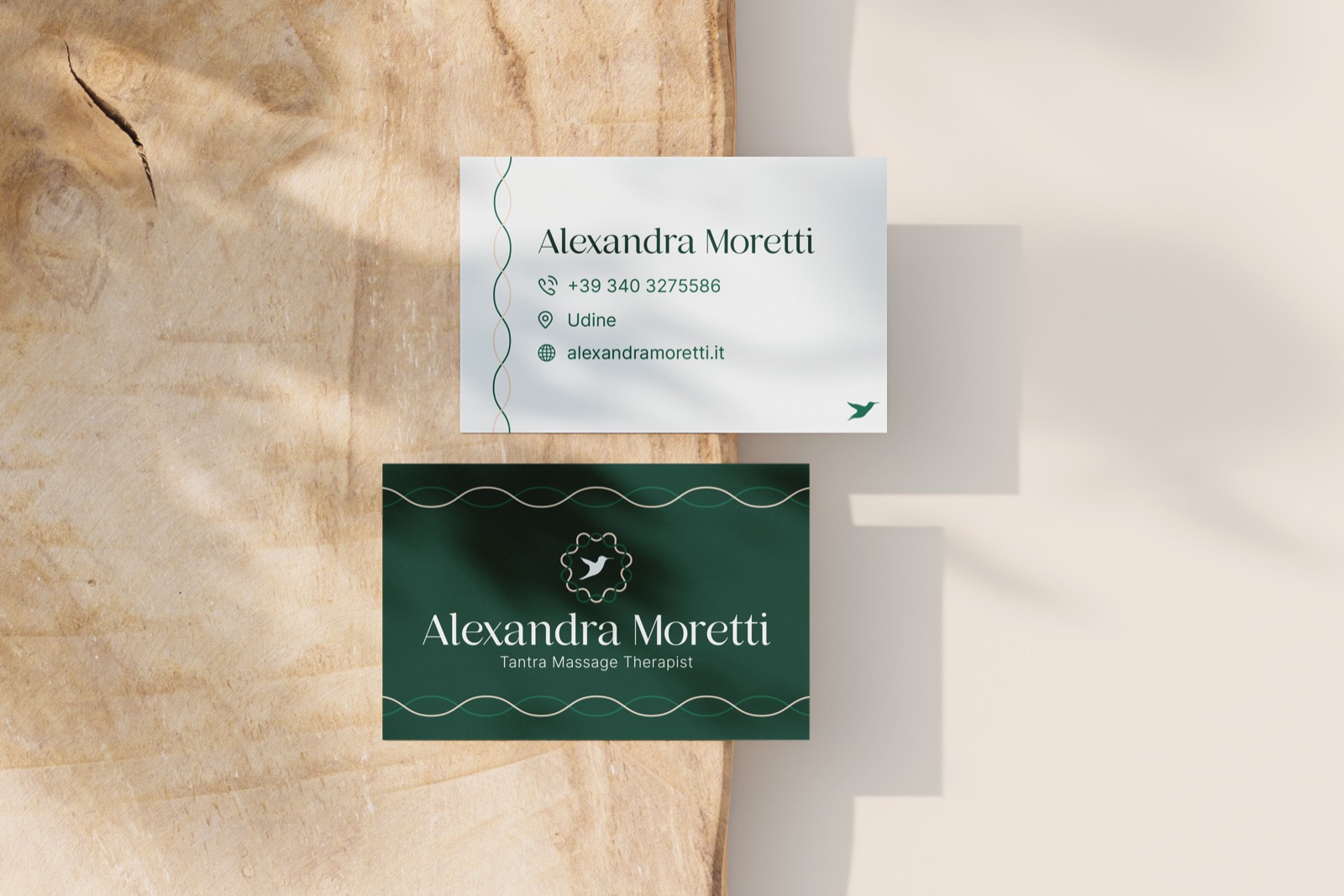 Alexandra Moretti · biglietto da visita